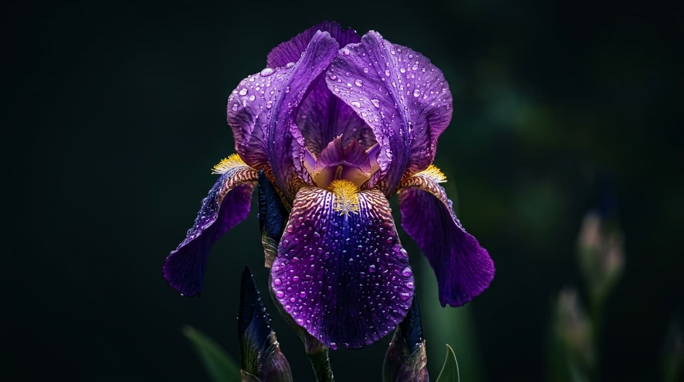 Macro Iris Flower Petals